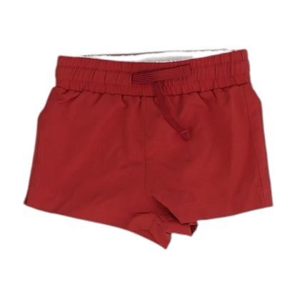 Red Solid Swim Bottom