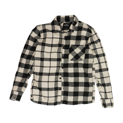 Black Plaid Long Sleeve Button Down