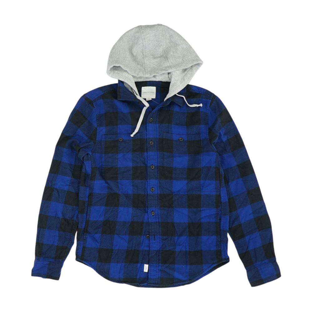 Blue Plaid Flannel Button Down