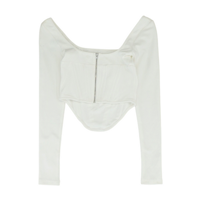 White Cropped Blouse