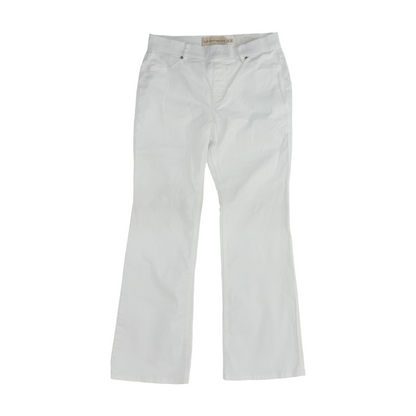 White Bootcut Jeans