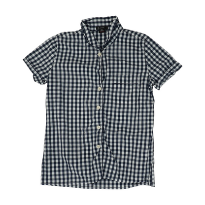 Navy Check Button Down