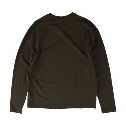 Brown Solid Sweatshirt Pullover