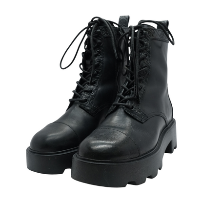 Black Double T Combat Boots