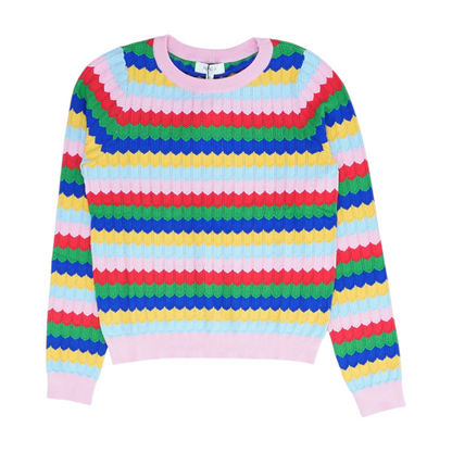 Multi Print Pullover Sweater