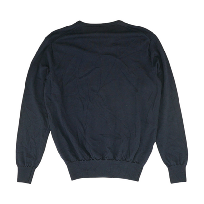 Navy Solid Pullover Sweater