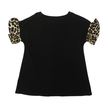 Black Color Block Blouse
