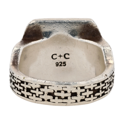 Sterling Silver Black Stone Statement Ring
