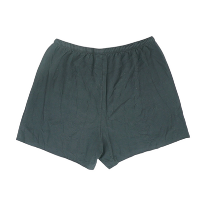 Black Solid Active Shorts