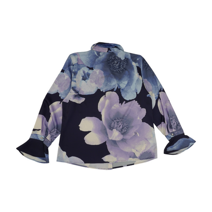 Purple Floral Button Down