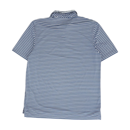 Blue Striped Short Sleeve Polo