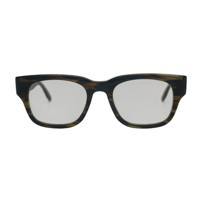 Brown Domino Rectangle Prescription Eyewear