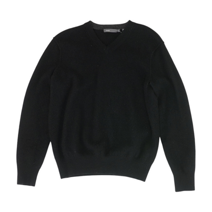 Black Solid Pullover Sweater