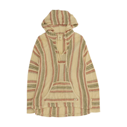 Beige Striped Pullover Sweater