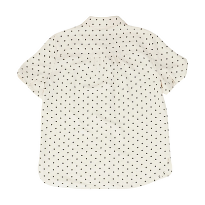 Beige Polka Dot Button Down