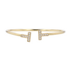 1/4 ctw 18K Yellow Gold Diamond Cuff Bracelet