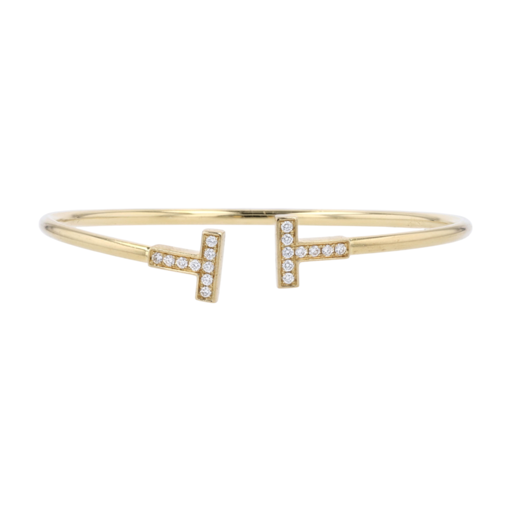 1/4 ctw 18K Yellow Gold Diamond Cuff Bracelet