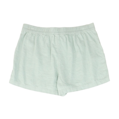 Green Solid Knit Shorts