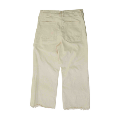Cream Wide Leg Jeans