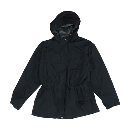 Black Solid Rain Jacket