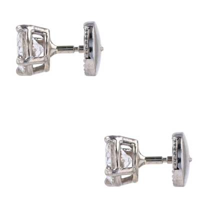 1 ctw 14K White Gold Diamond Stud Earrings