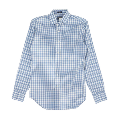 Blue Plaid Long Sleeve Button Down