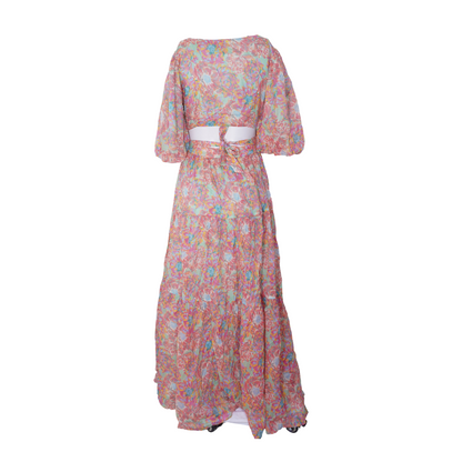 Pink Floral Maxi Dress