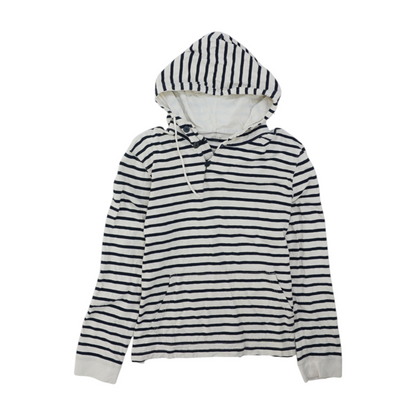Beige Striped Henley T-Shirt