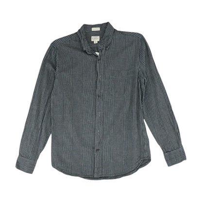 Black Plaid Long Sleeve Button Down