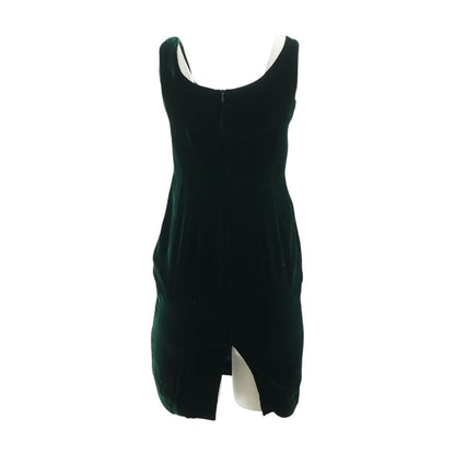 Green Solid Midi Dress