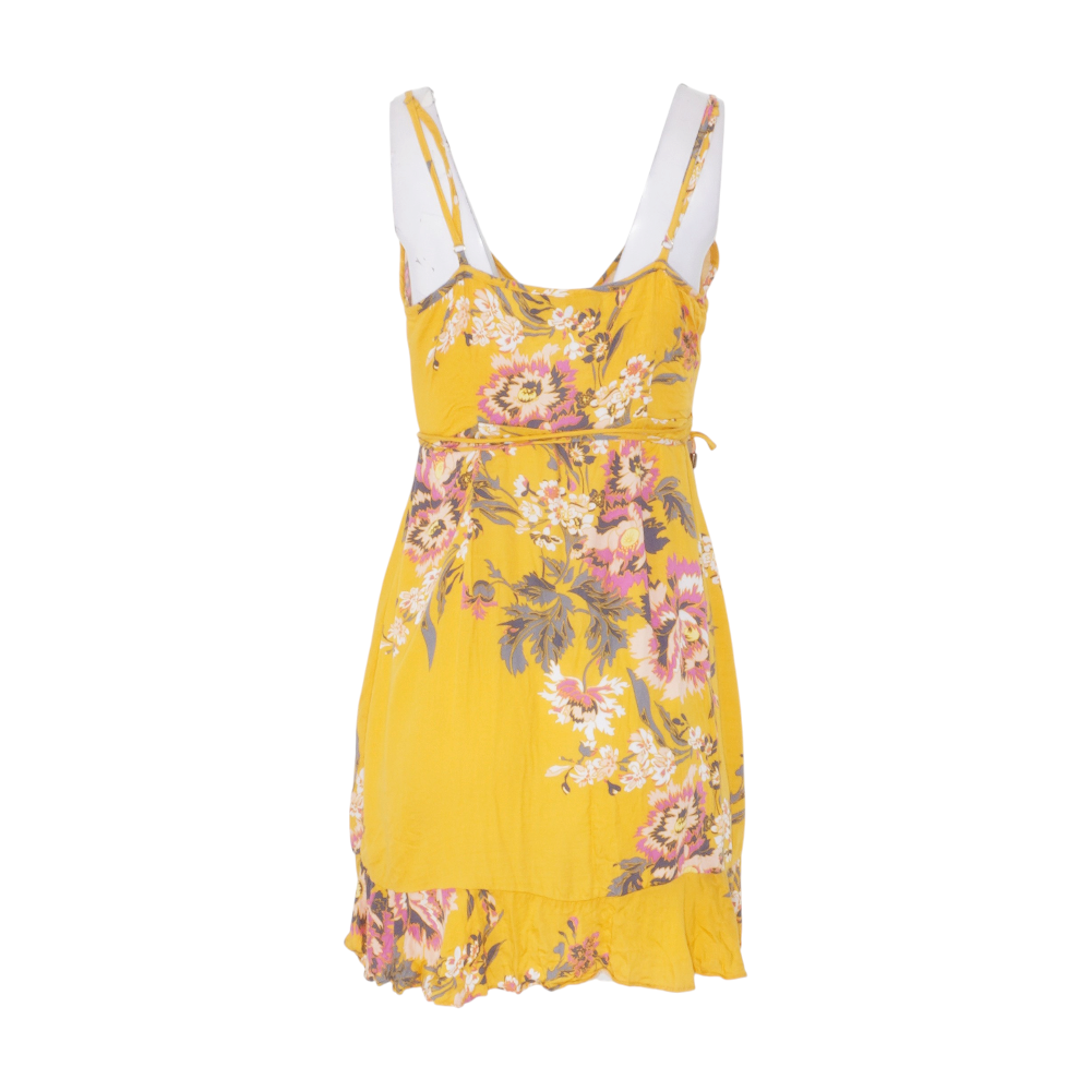 Yellow Floral Mini Dress