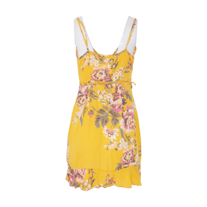 Yellow Floral Mini Dress