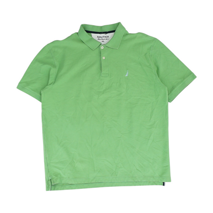 Green Solid Short Sleeve Polo