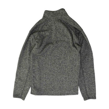 Gray Solid 1/4 Zip Pullover