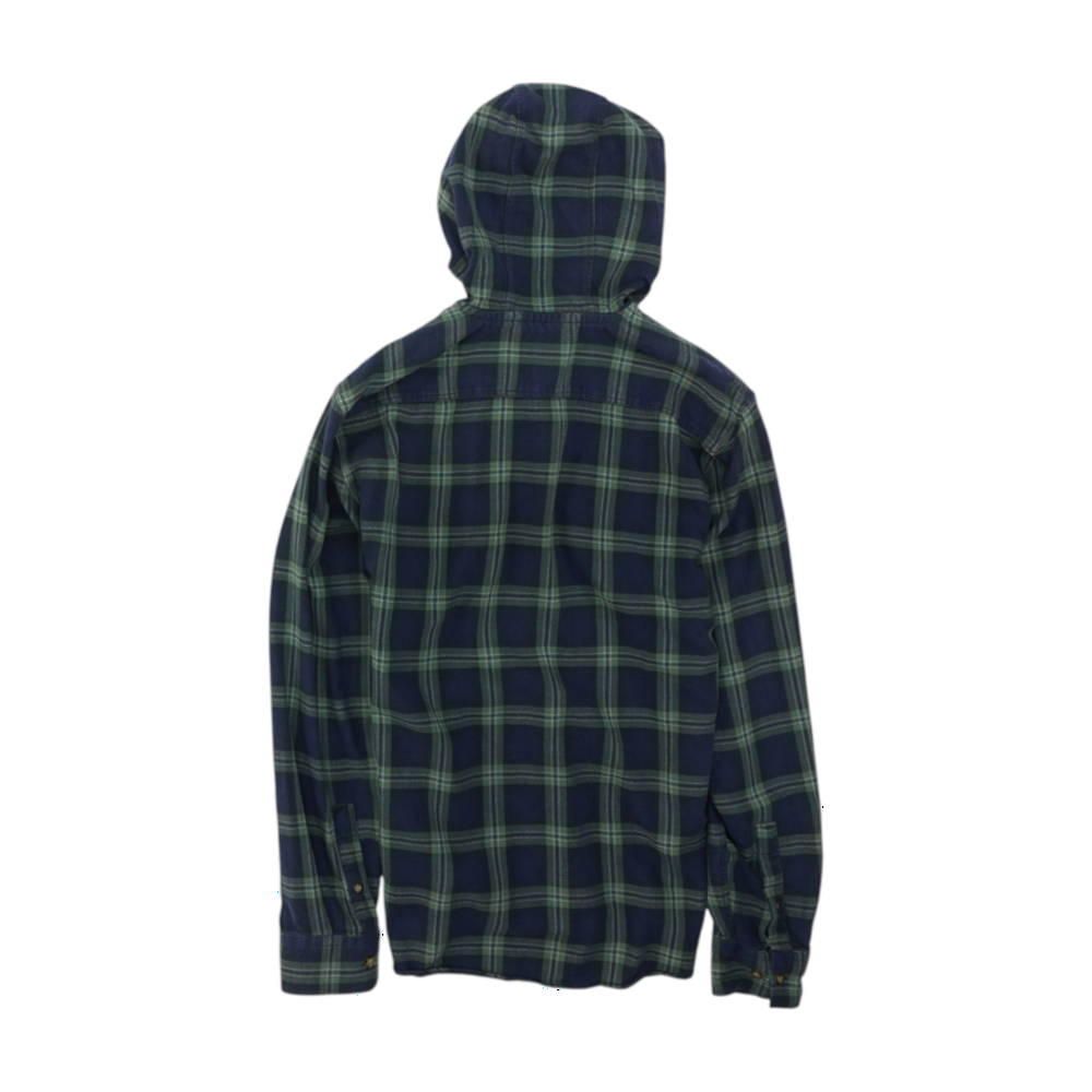 Navy Plaid Flannel Button Down