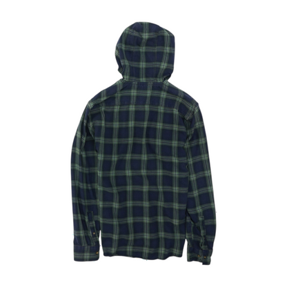 Navy Plaid Flannel Button Down