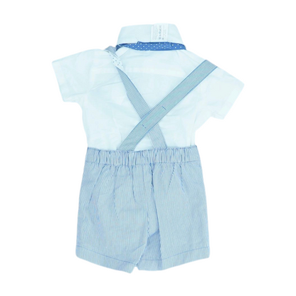 Blue Striped Short Sleeve Set