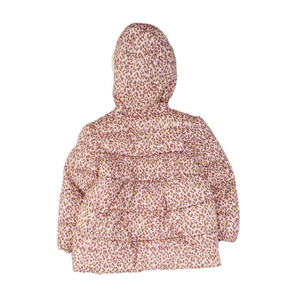 Pink Animal Print Puffer Jacket