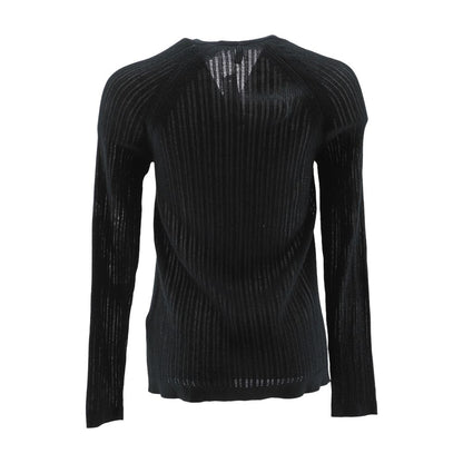 Black Solid Cardigan Sweater