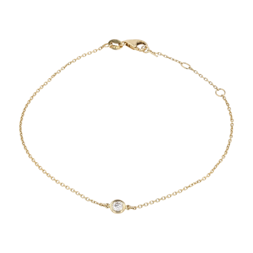 1/10 ctw 14K Yellow Gold Diamond Chain Bracelet