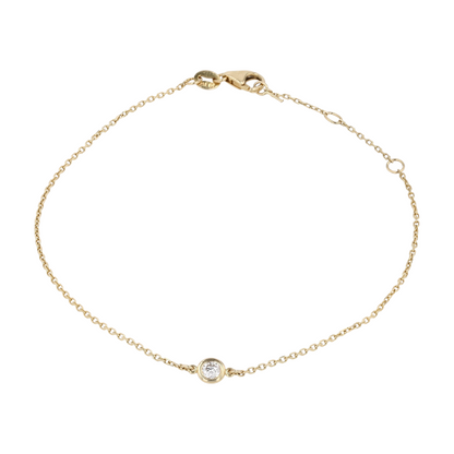 1/10 ctw 14K Yellow Gold Diamond Chain Bracelet