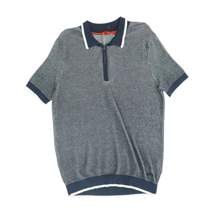 Navy Solid Short Sleeve Polo
