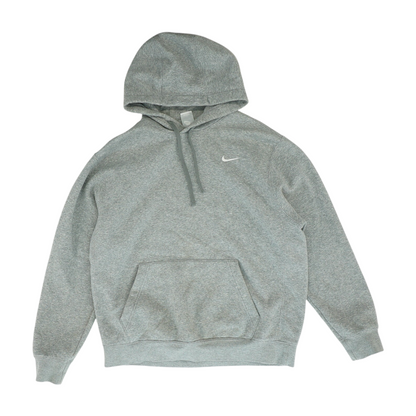 Gray Solid Hoodie Pullover