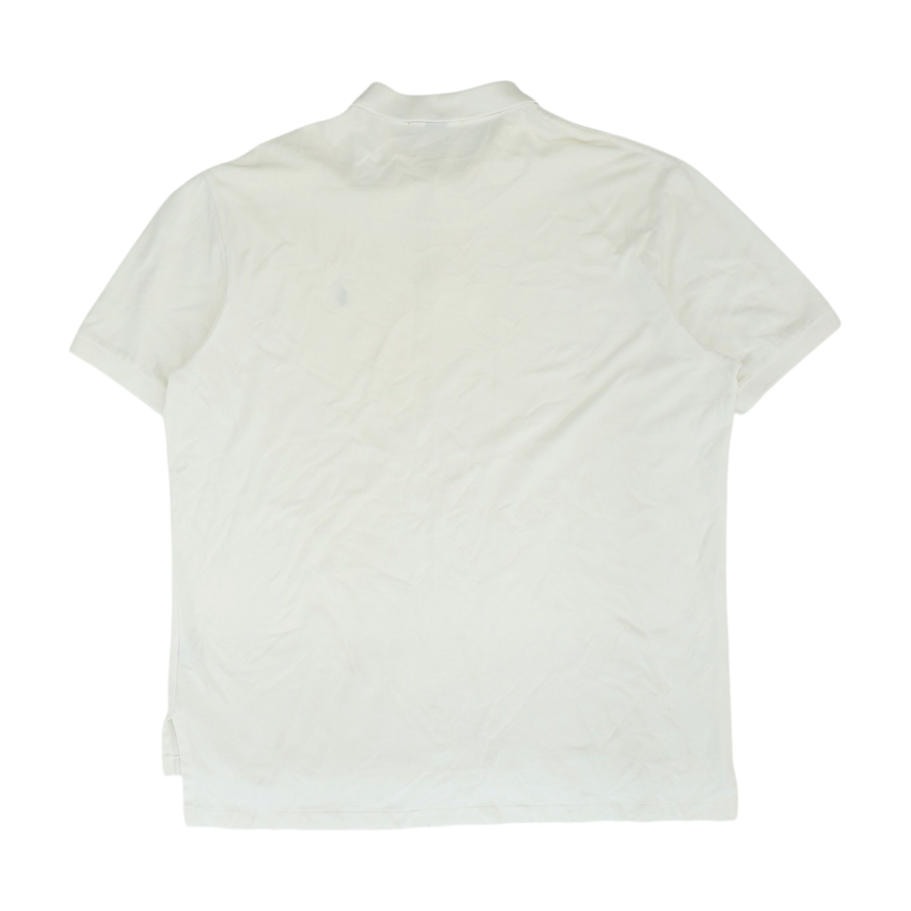 White Solid Short Sleeve Polo