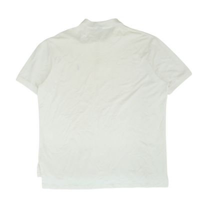 White Solid Short Sleeve Polo