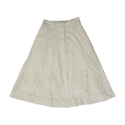 Cream Midi Skirt