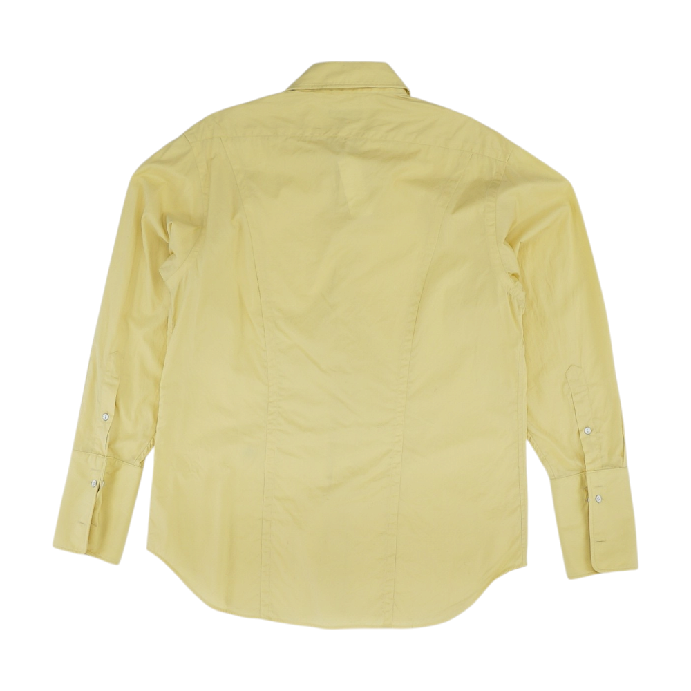Yellow Solid Long Sleeve Button Down