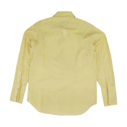 Yellow Solid Long Sleeve Button Down