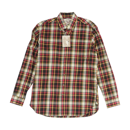 Red Plaid Long Sleeve Button Down