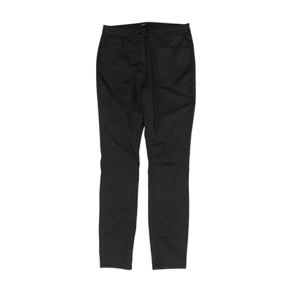 Black Solid Skinny Leg Jeans